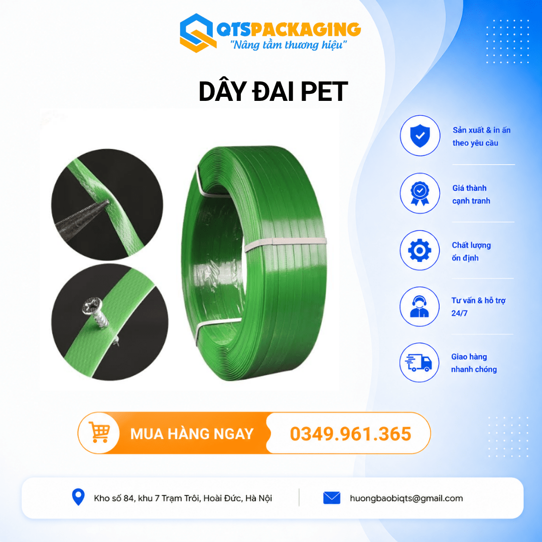 DÂY ĐAI PET GIÁ RẺ 1 DÂY ĐAI PET GIÁ RẺ